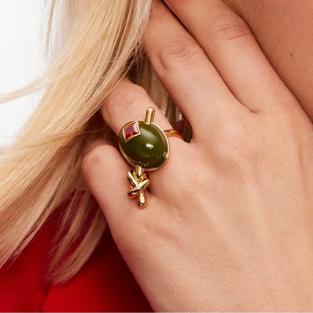 $148‎ Kate Spade Shaken Or Stirred Statement Ring, Size 6 NWT